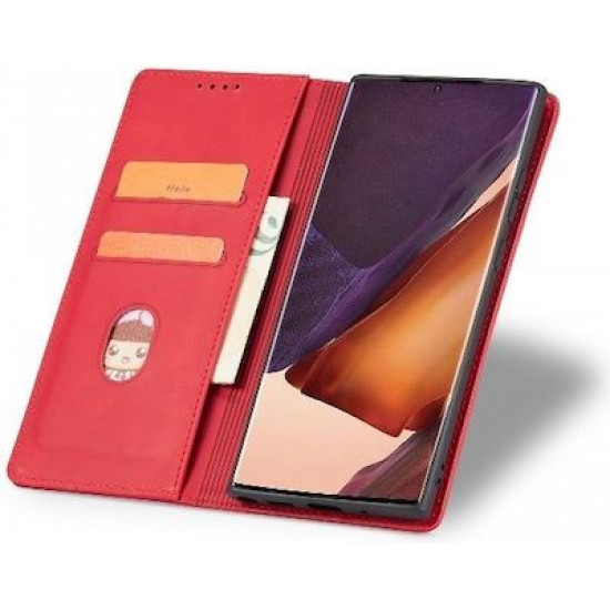 Bodycell Book Case Pu Leather Samsung Note 20 Ultra Red
