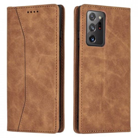 Bodycell Book Case Pu Leather Samsung Note 20 Ultra Brown