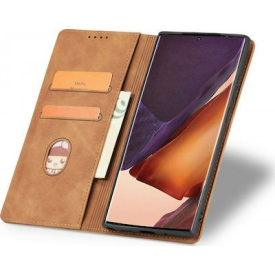 Bodycell Book Case Pu Leather Samsung Note 20 Ultra Brown