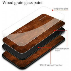 Bodycell Back Cover Wood Temp.Glass For iPhone 11