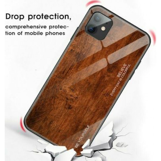 Bodycell Back Cover Wood Temp.Glass For iPhone 11 Pro