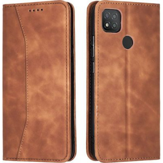 Bodycell Book Case Pu Leather Xiaomi Redmi 9C/9C NFC Brown