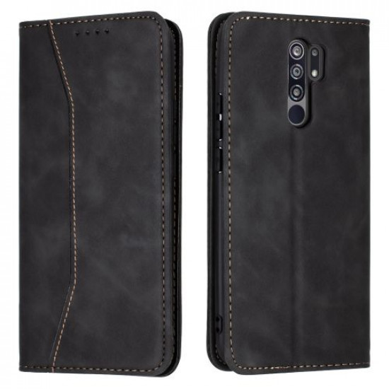 Bodycell Book Case Pu Leather Xiaomi Redmi 9 Black