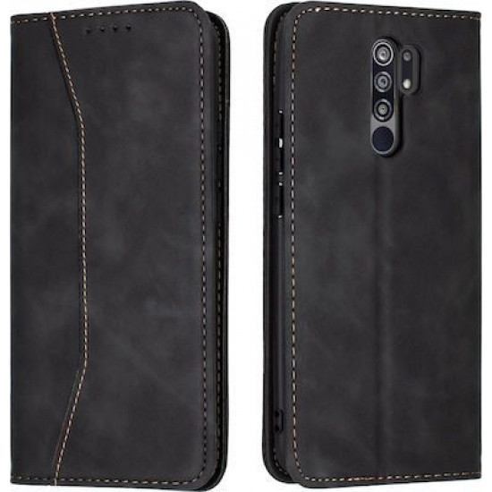 Bodycell Book Case Pu Leather Xiaomi Redmi 9 Black