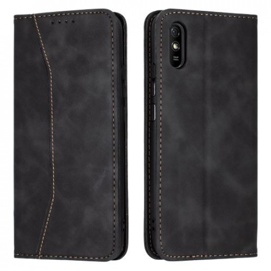 Bodycell Book Case Pu Leather Xiaomi Redmi 9A/9AT Black
