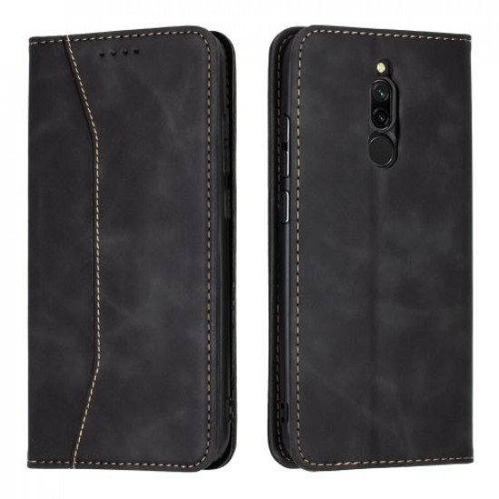 Bodycell Book Case Pu Leather Xiaomi Redmi 8 Black