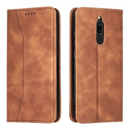 Bodycell Book Case Pu Leather Xiaomi Redmi 8 Brown
