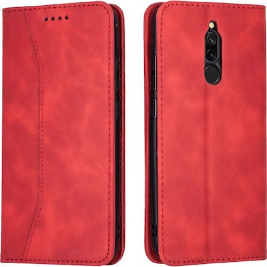 Bodycell Book Case Pu Leather Xiaomi Redmi 8 Red