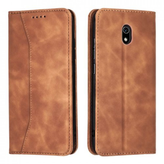 Bodycell Book Case Pu Leather Xiaomi Redmi 8A Brown