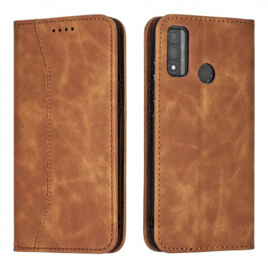 Bodycell Book Case Pu Leather Huawei P Smart 2020 Brown