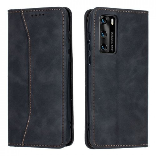 Bodycell Book Case Pu Leather Huawei P40  Black