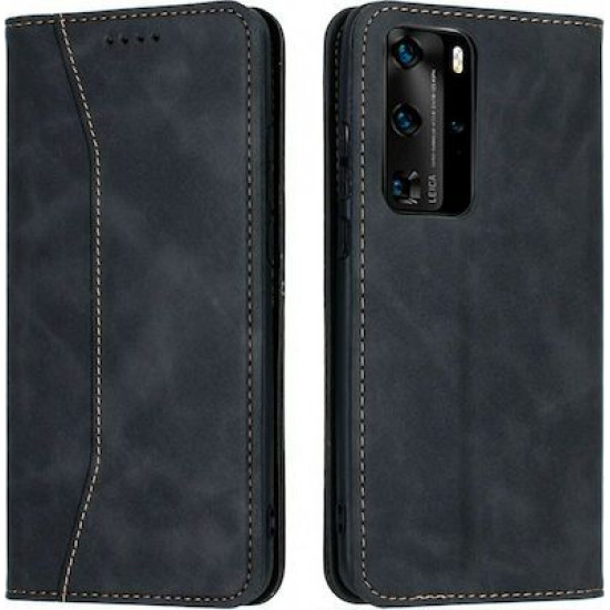 Bodycell Book Case Pu Leather Huawei P40 Pro Black