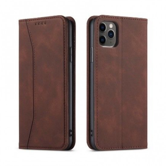Bodycell Book Case Pu Leather iPhone 11  Dark Brown