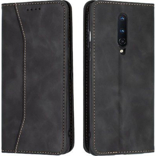 Bodycell Book Case Pu Leather OnePlus 8  Black