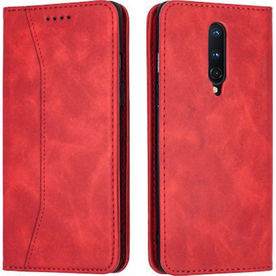 Bodycell Book Case Pu Leather OnePlus 8  Red