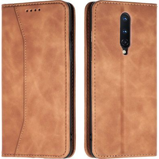 Bodycell Book Case Pu Leather OnePlus 8  Brown