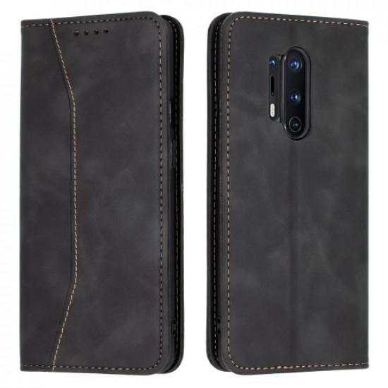 Bodycell Book Case Pu Leather OnePlus 8 Pro Black