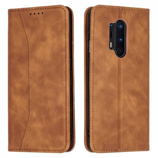 Bodycell Book Case Pu Leather OnePlus 8 Pro Brown
