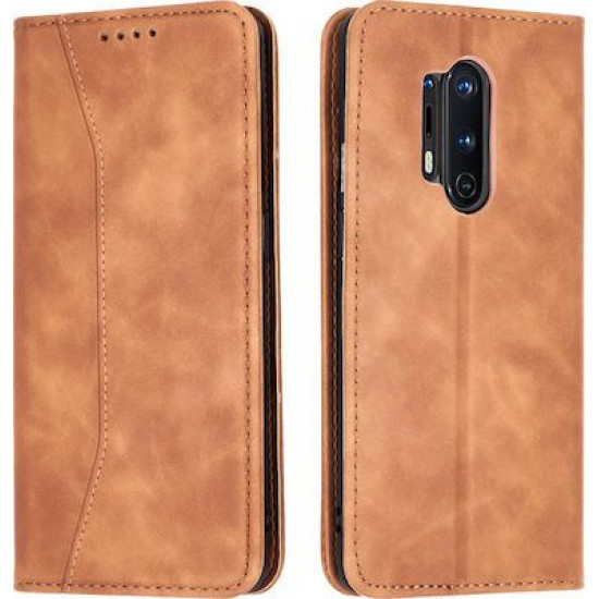Bodycell Book Case Pu Leather OnePlus 8 Pro Brown
