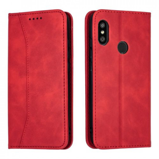 Bodycell Book Case Pu Leather Xiaomi Redmi 6 Pro/Mi A2 Lite Red