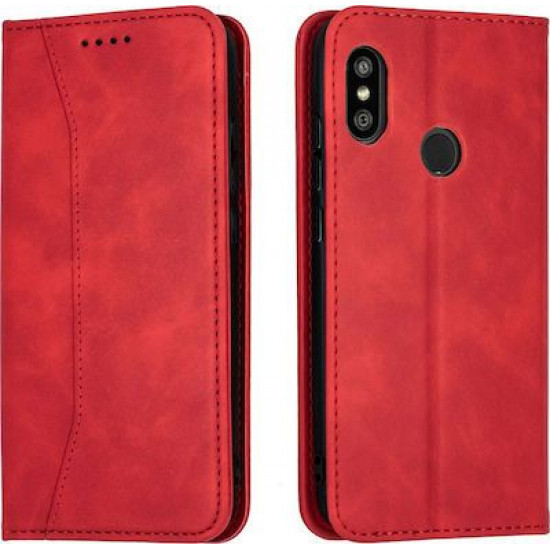 Bodycell Book Case Pu Leather Xiaomi Redmi 6 Pro/Mi A2 Lite Red