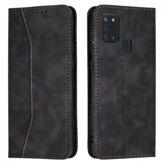 Bodycell Book Case Pu Leather Samsung A21S Black
