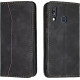 Bodycell Book Case Pu Leather Samsung A40 Black