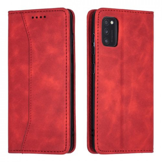 Bodycell Book Case Pu Leather Samsung A41 Red