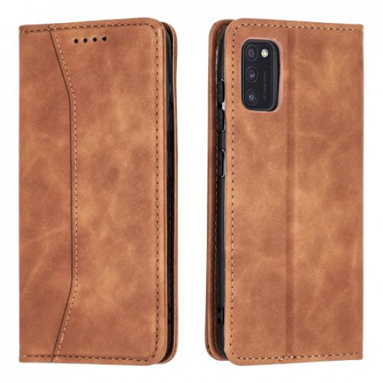 Bodycell Book Case Pu Leather Samsung A41 Brown