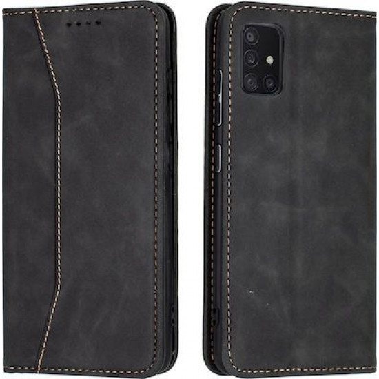 Bodycell Book Case Pu Leather Samsung A51 Black