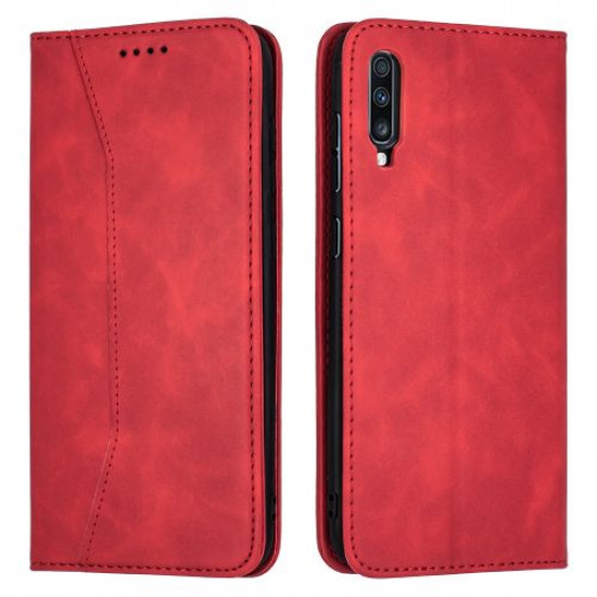 Bodycell Book Case Pu Leather Samsung A70 Red