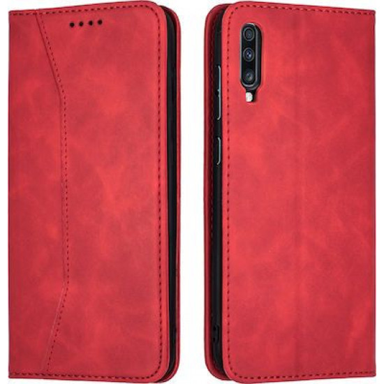 Bodycell Book Case Pu Leather Samsung A70 Red