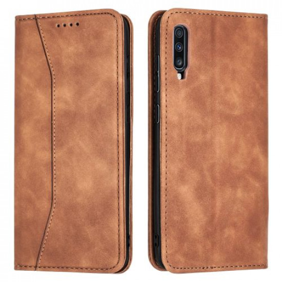 Bodycell Book Case Pu Leather Samsung A70 Brown