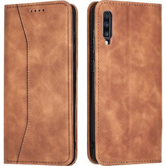 Bodycell Book Case Pu Leather Samsung A70 Brown