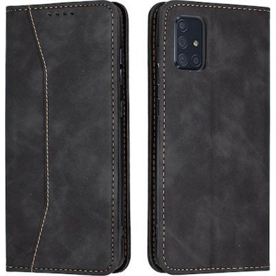 Bodycell Book Case Pu Leather Samsung A71 Black