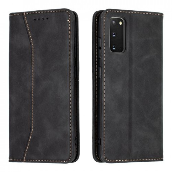 Bodycell Book Case Pu Leather Samsung S20  Black