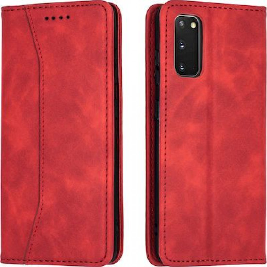 Bodycell Book Case Pu Leather Samsung S20  Red