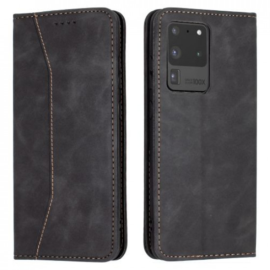 Bodycell Book Case Pu Leather Samsung S20 Ultra Black