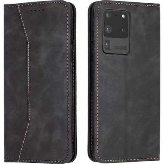 Bodycell Book Case Pu Leather Samsung S20 Ultra Black