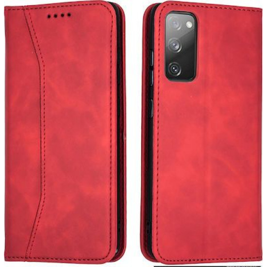 Bodycell Book Case Pu Leather Samsung S20 FE Red