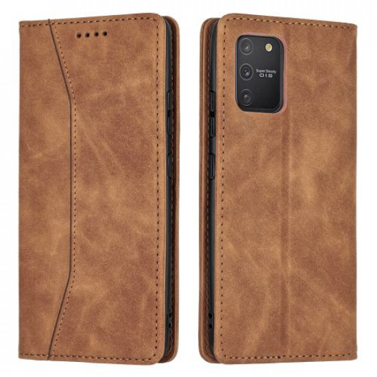 Bodycell Book Case Pu Leather Samsung S10 Lite Brown