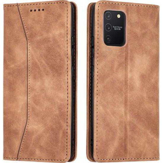 Bodycell Book Case Pu Leather Samsung S10 Lite Brown