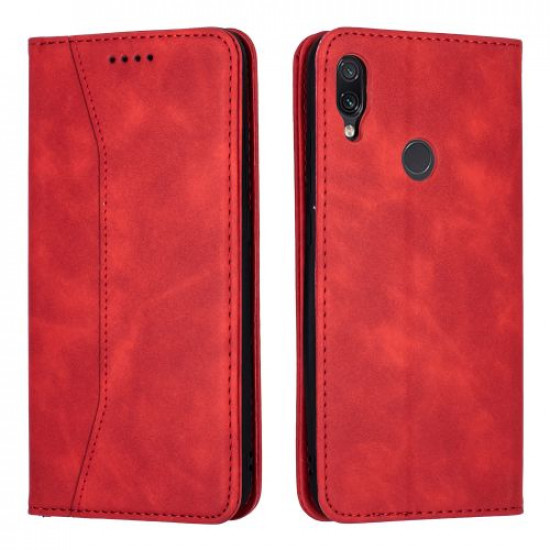 Bodycell Book Case Pu Leather Xiaomi Note 7/7 Pro Red