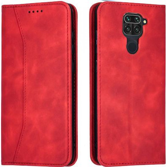 Bodycell Book Case Pu Leather Xiaomi Note 9 Red
