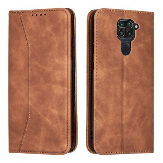 Bodycell Book Case Pu Leather Xiaomi Note 9 Brown
