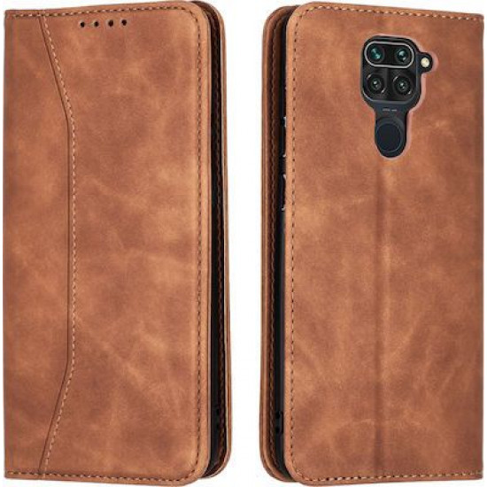 Bodycell Book Case Pu Leather Xiaomi Note 9 Brown