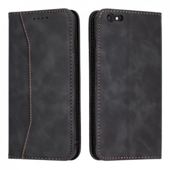 Bodycell Book Case Pu Leather iPhone 6/6s Plus Black