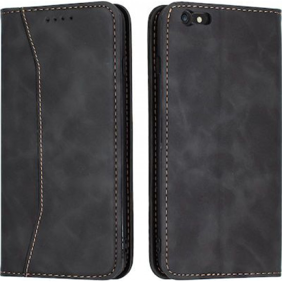 Bodycell Book Case Pu Leather iPhone 6/6s Plus Black