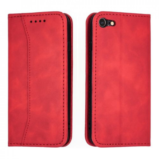 Bodycell Book Case Pu Leather iPhone 7/8/SE 2020 Red