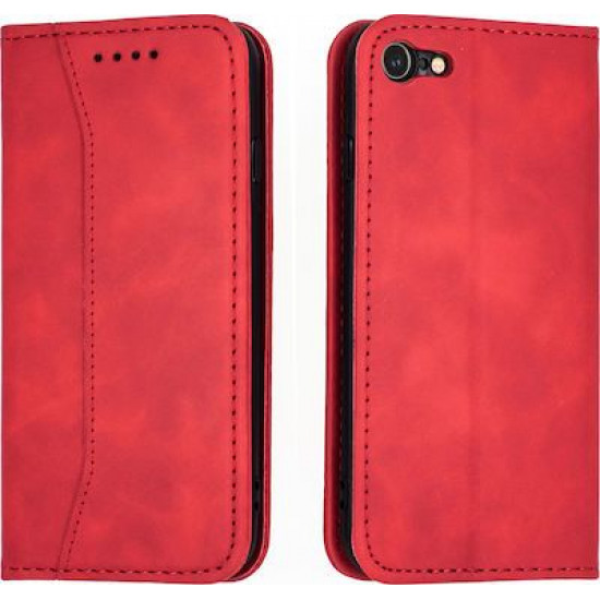 Bodycell Book Case Pu Leather iPhone 7/8/SE 2020 Red